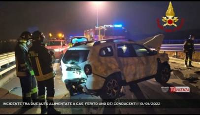 VICENZA | INCIDENTE TRA DUE AUTO ALIMENTATE A GAS
