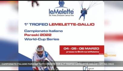 GALLIO | CAMPIONATO ITALIANO PARASKI: TUTTO PRONTO PER IL 1° TROFEO 'LEMELETTE-GALLIO'
