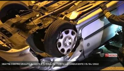 CARRE' | SBATTE CONTRO UN'AUTO IN SOSTA E SI RIBALTA