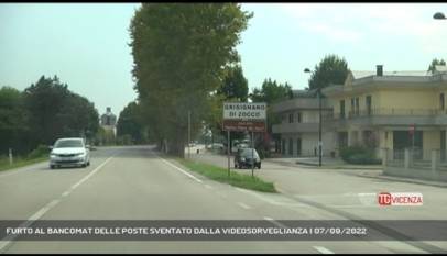 VICENZA | FURTO AL BANCOMAT DELLE POSTE SVENTATO DALLA VIDEOSORVEGLIANZA