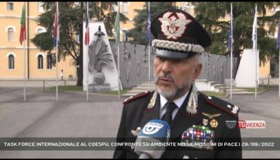 VICENZA | TASK FORCE INTERNAZIONALE AL COESPU. CONFRONTO SU AMBIENTE NELLE MISSIONI DI PACE
