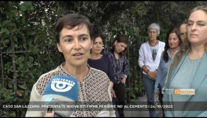 BASSANO DEL GRAPPA | CASO SAN LAZZARO: PRESENTATE NUOVE 871 FIRME PER DIRE 'NO' AL CEMENTO