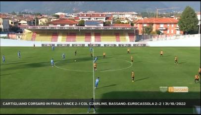 BASSANO DEL GRAPPA | CARTIGLIANO CORSARO IN FRIULI VINCE 2-1 COL CJARLINS