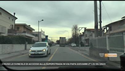 CASSOLA | CHIUSO LO SVINCOLO DI ACCESSO ALLA SUPERSTRADA IN VIA PAPA GIOVANNI 2°